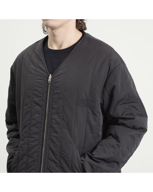 Maison Margiela Black Mm6 Light Padded Collarless Jacket for men