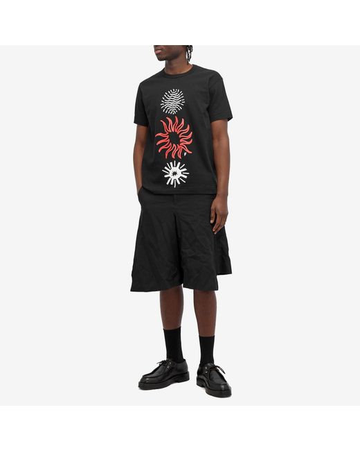 Comme des Garçons Black Comme Des Garçons X Filip Pagowski Suns Print T-Shirt for men
