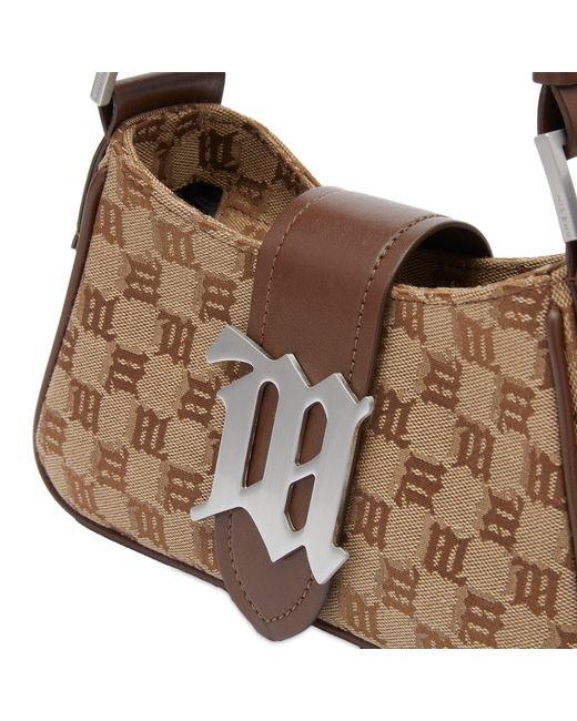 M I S B H V Brown Monogram Shoulder Bag