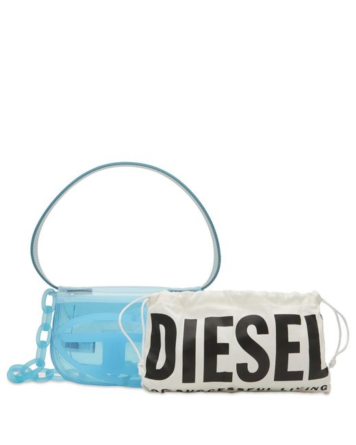 DIESEL Blue 1Dr Logo Perspex Handbag
