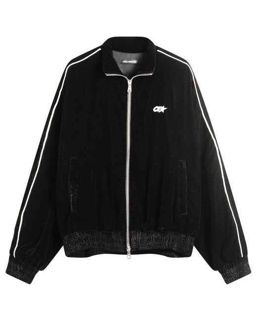 Cole Buxton Black Velour Track Jacket for men