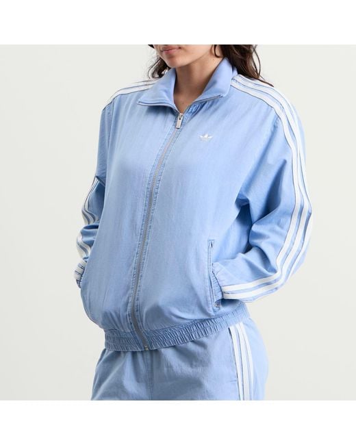Adidas Blue Denim Firebird Tracktop