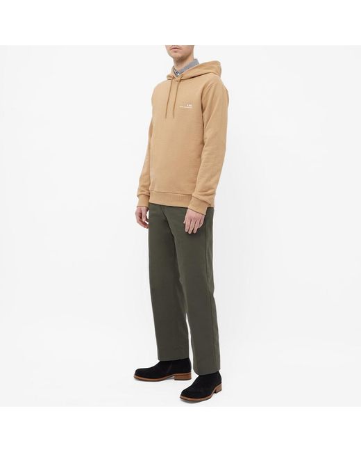 A.P.C. Natural Item Logo Hoody for men