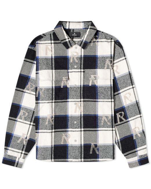 Represent Blue All Over Initial Flannel Shirt for men
