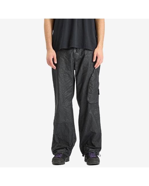 Stone Island Gray Organic Nylon Panama-Tc Cargo Pants for men
