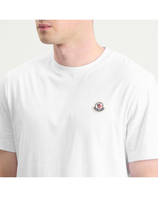 Moncler White Short Sleeve 3 Pack Cotton T-Shirts for men