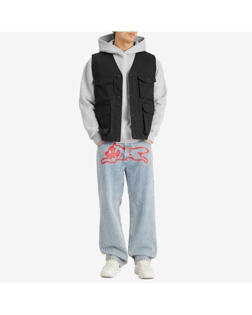 ICECREAM Blue Running Dog Double Scoop Denim Pant for men