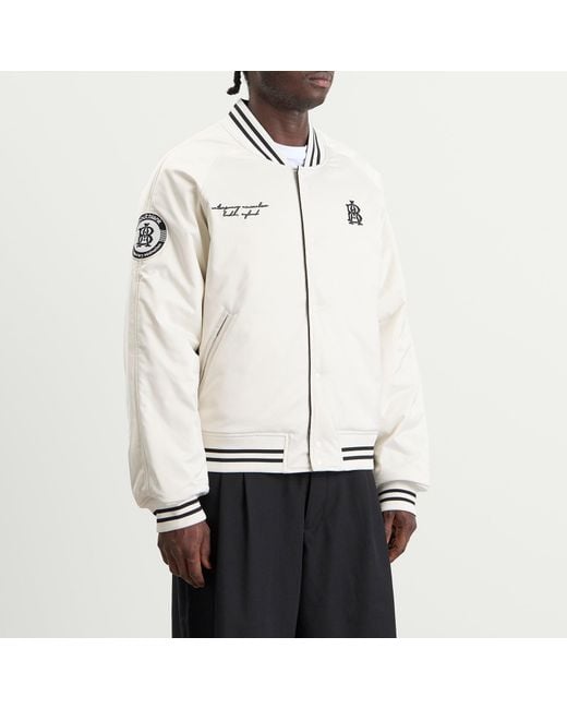 About Blank White Reversible Satin Jacket for men