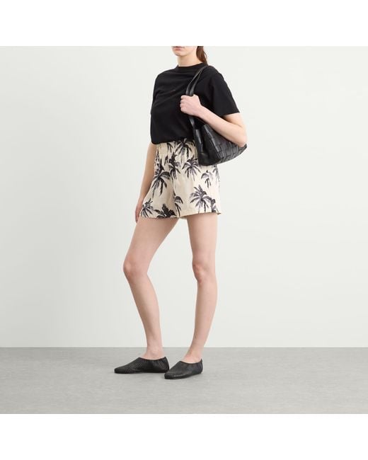 Anine Bing Natural Kam Palm Shorts