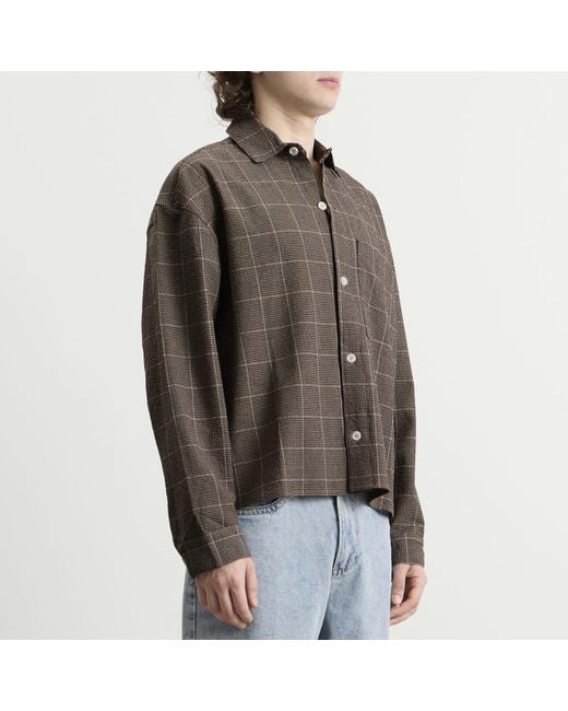 MKI Miyuki-Zoku Green Seersucker Check Box Dress Shirt for men