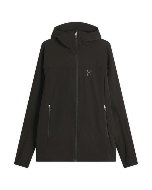 Haglöfs Black Rosson Softshell Hooded Jacket for men