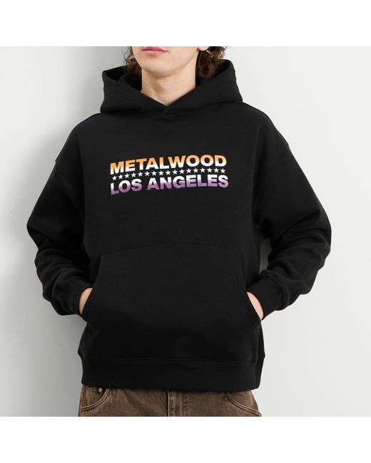 METALWOOD STUDIO Black Flyer Hoodie for men