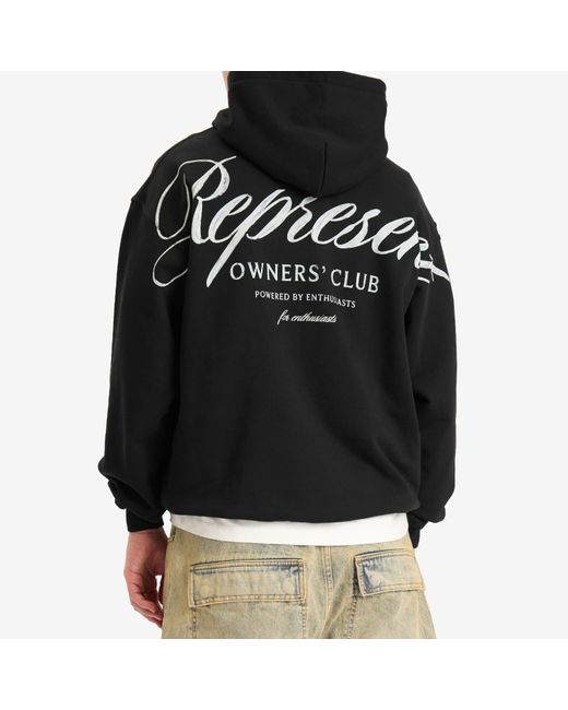Represent Black Owners Club Script Hoodie for men