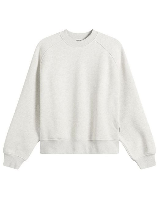 About Blank White Insignia Crew Sweatshirt for men