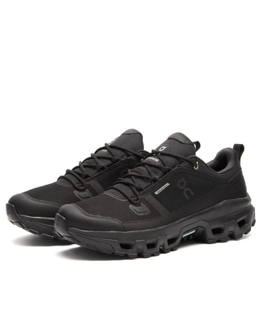 On Shoes Black Cloudrock Low Wp Sneakers for men