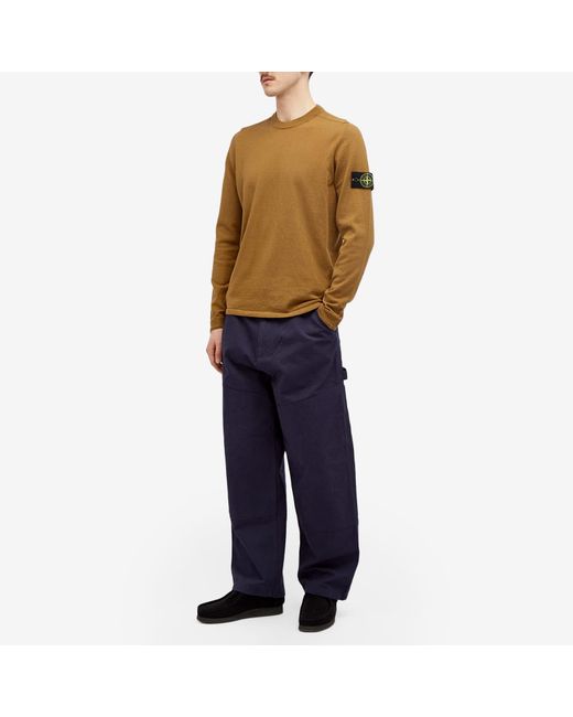Stone Island Brown Crew Neck Knit for men