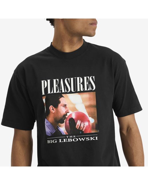 Pleasures Black X The Big Lebowski Lick T-Shirt for men