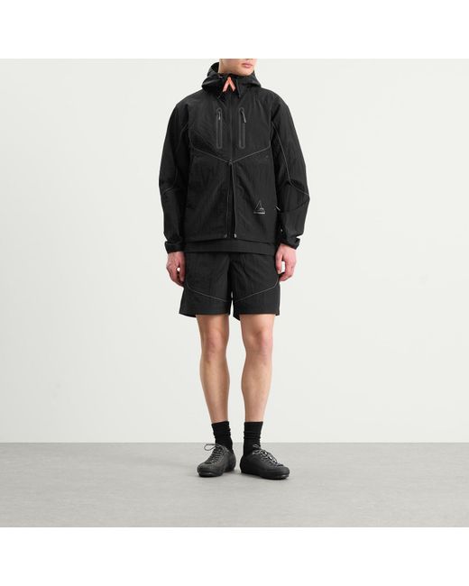 And Wander Black X Roa Ripstop Wind Jacket for men