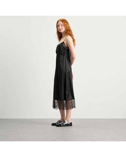 Simone Rocha Black Lace Trim Slip Dress