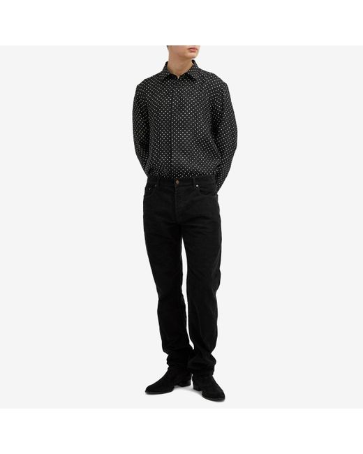 Saint Laurent Black Polka Dot Shirt for men