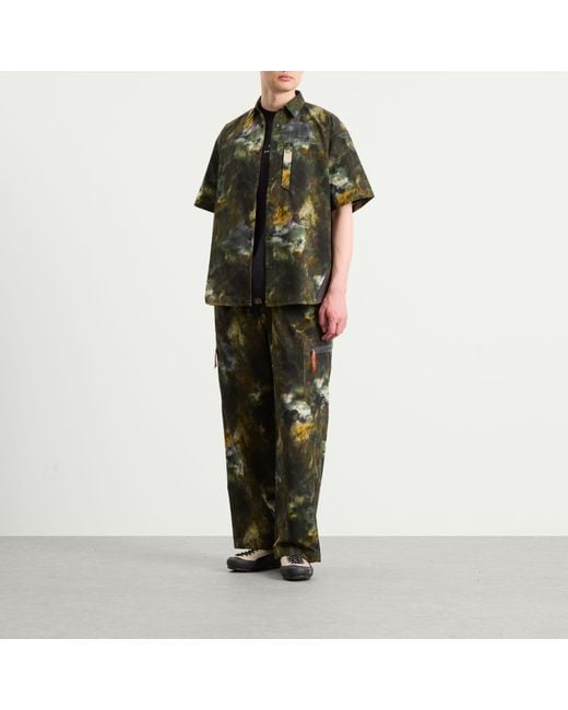 And Wander Green X Roa Printed Breathable Shirt for men
