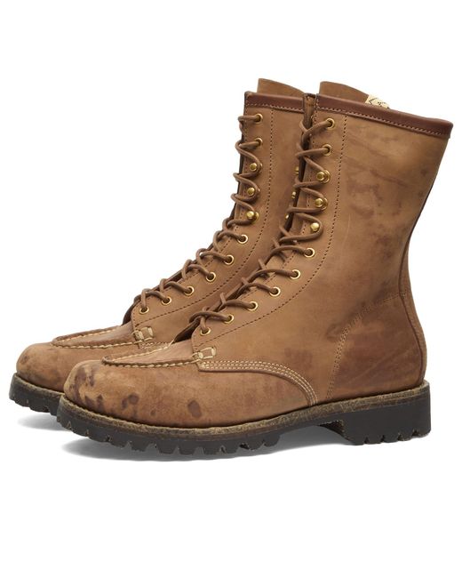 Visvim Brown Scout Tall Folk Boots for men