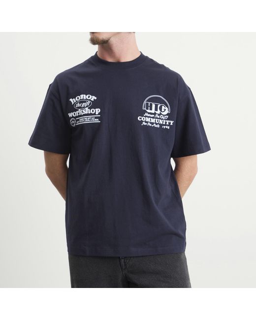 Honor The Gift Blue Honor Workshop T-Shirt for men