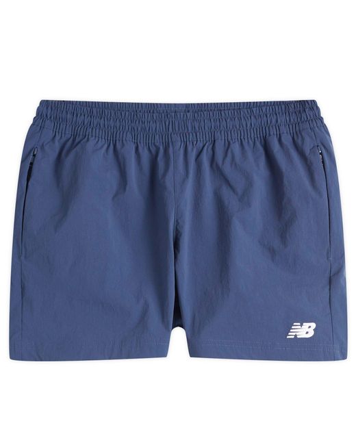 New Balance Blue Athletics Stretch Woven Short 5"