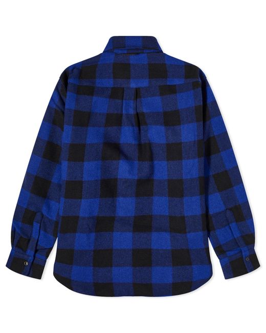 Vetements Blue Flannel Shirt Jacket for men