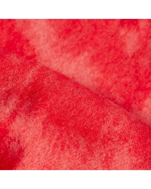Acne Red Canada Narrow Tie Dye Scarf for men