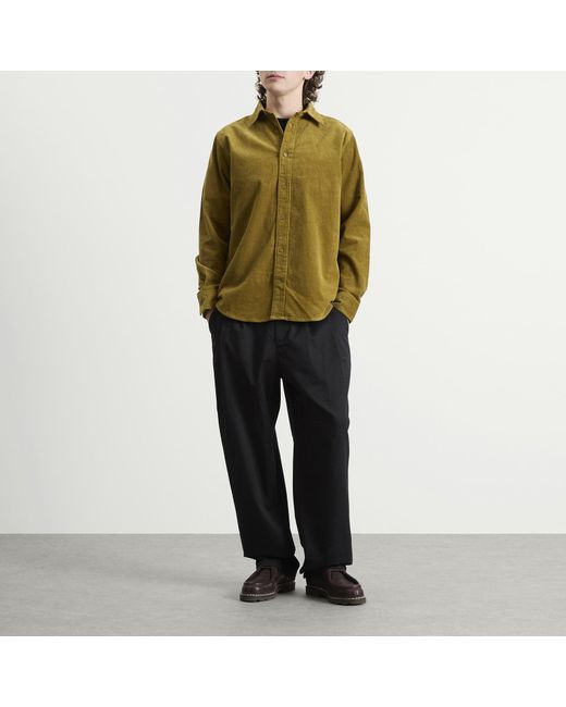 NN07 Green Colby Corduroy Overshirt for men