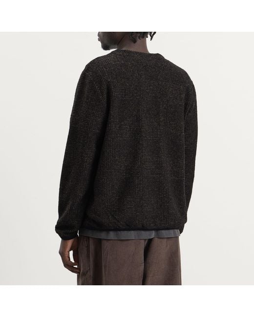 Universal Works Black Deca Light Knit Cardigan for men