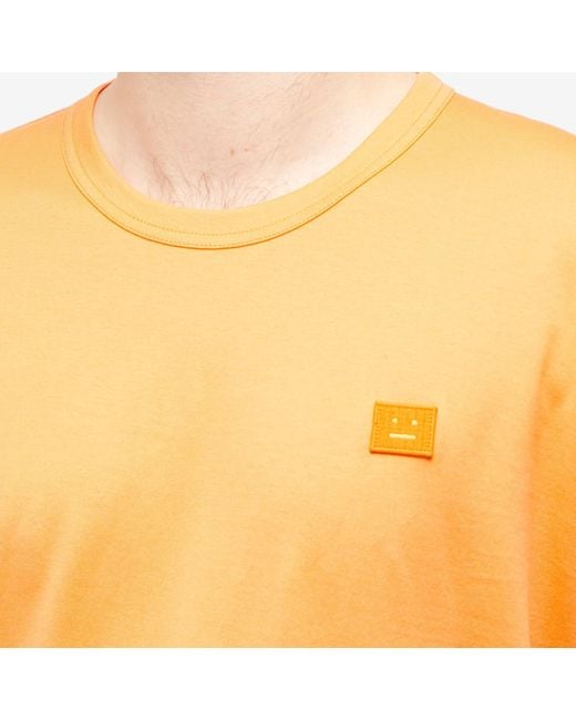 Acne Orange Exford Face T-Shirt for men