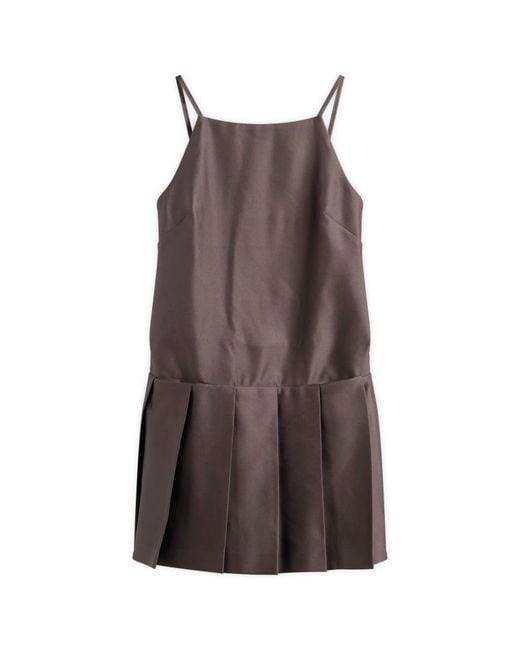 Acne Brown Dary Technical Duchesse Dress