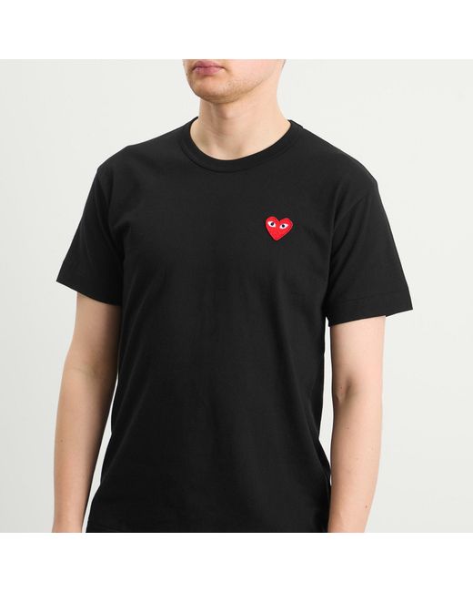 COMME DES GARÇONS PLAY Black Basic Logo T-Shirt for men