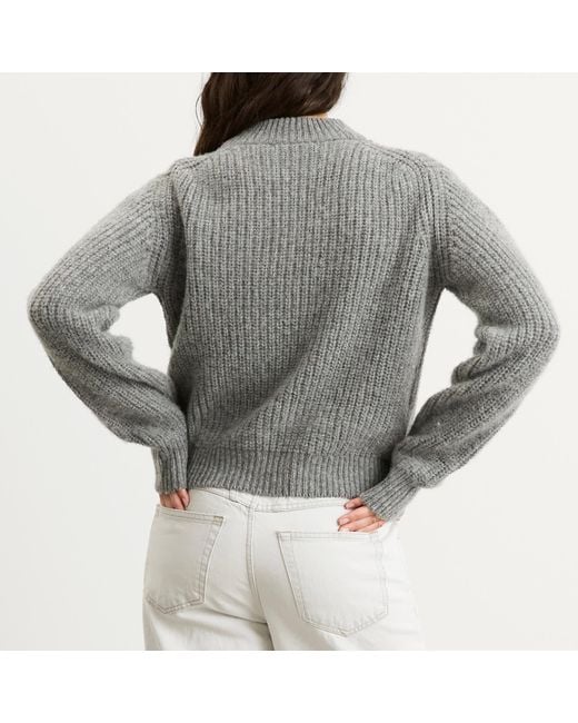 CECILIE BAHNSEN Gray Bega Fisherman Knit