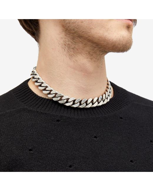 Saint Laurent Metallic Curb Chain Necklace for men
