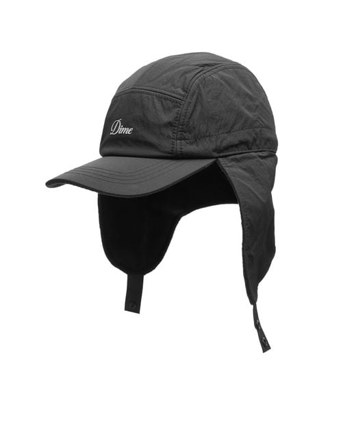 Dime Black Cursive Earflap Cap for men