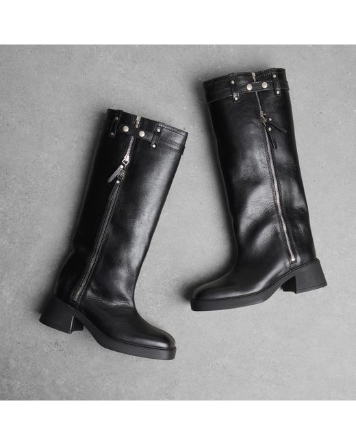 Miista Black Izolda Zipper Tall Boots
