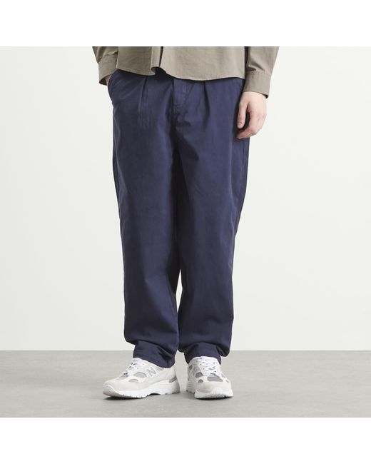 Armor Lux Blue Pleated Trouser for men
