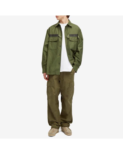 (w)taps Green 02 Shirt Jacket for men