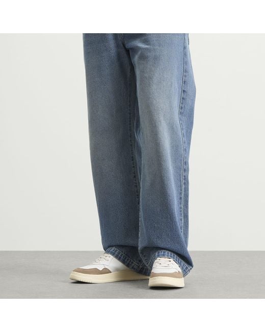 Autry White Medalist Low Leather Suede Sneakers for men