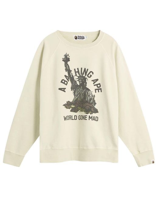 A Bathing Ape Destroy Washed Statue Of Liberty Sweatshirt in