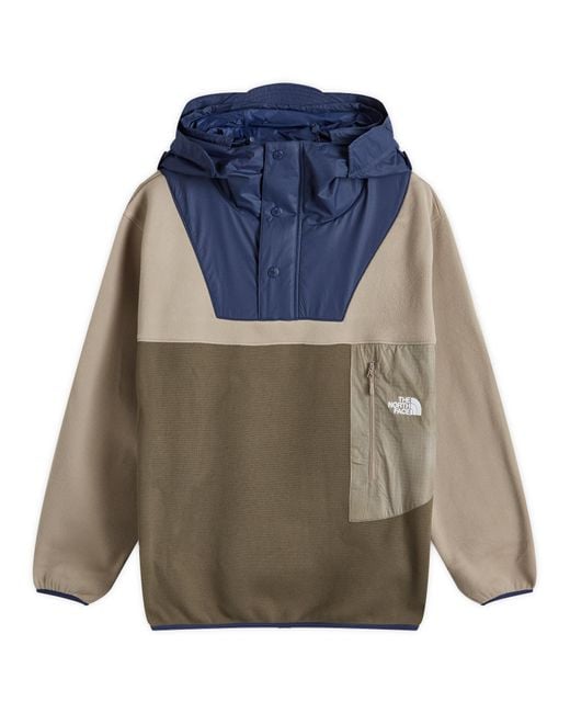 The North Face Colour Mix Fleece Hoodie in Blue for Men Lyst UK