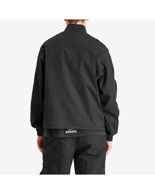 Represent Black Quarter Zip Jacket for men