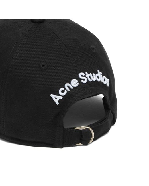 Acne Black Carliy Back Cap for men
