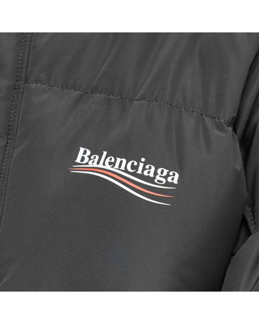 Balenciaga Black Political Campaign Puffer Jacket for men