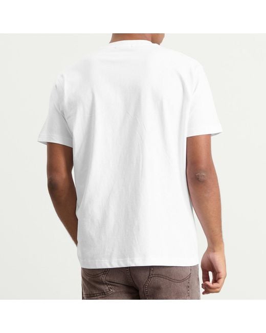 Dime White Cursive Logo T-Shirt for men