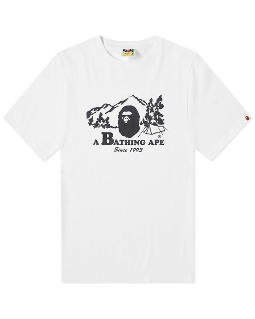 A Bathing Ape Bape Camp T-shirt in White for Men | Lyst Canada