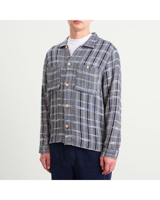 Folk Gray Patch Overshirt for men